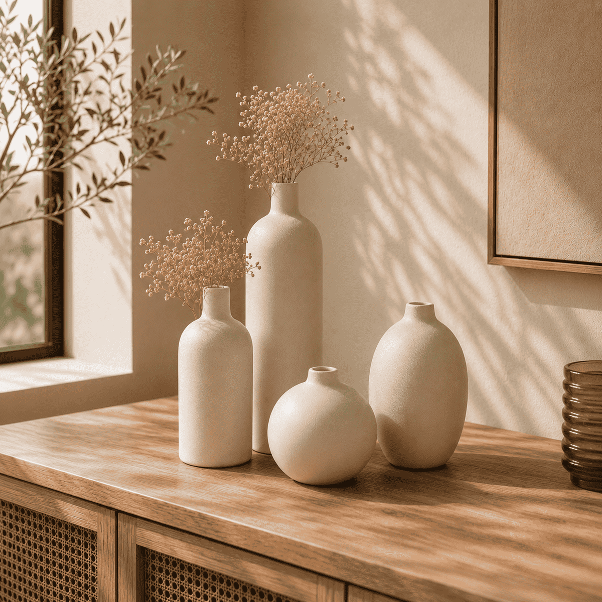 Set 4 Vases Céramique Mat