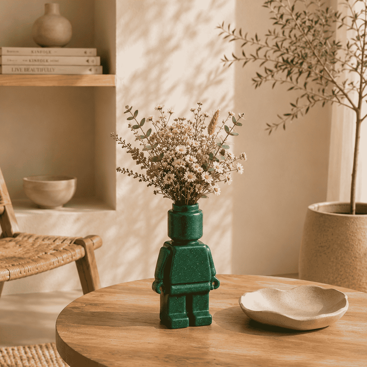 Vase Céramique Silhouette Robot