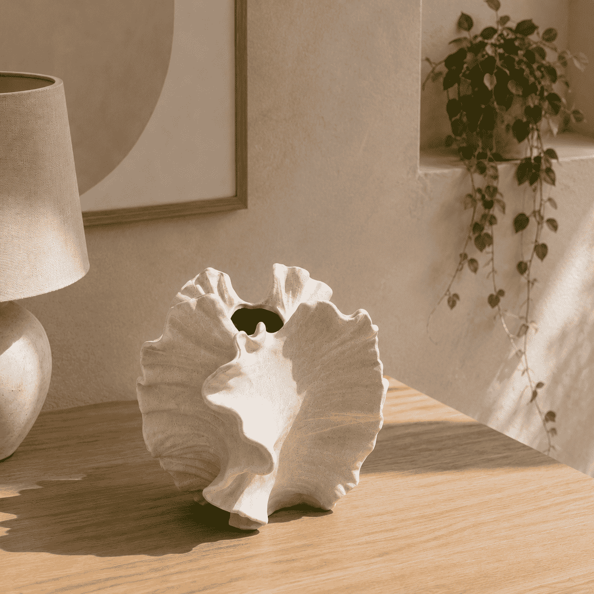Vase Porcelaine Pétale Ondulé