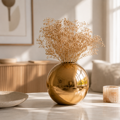 Vase doré