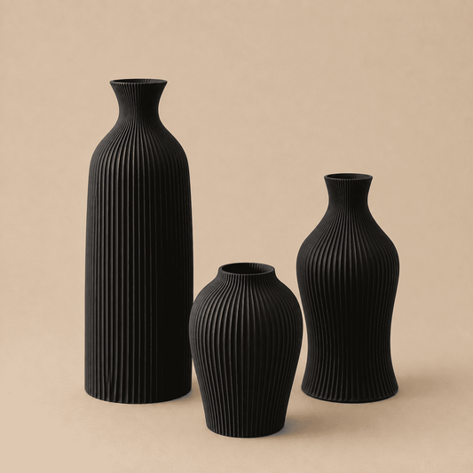 Trio Vases Résine Mate