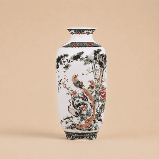 Vase Céramique Motifs Chinois